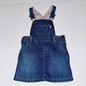 VTG Girls Toddler Overall Denim Pony Club Baby Gap Size 3T Skirtall jumper dress